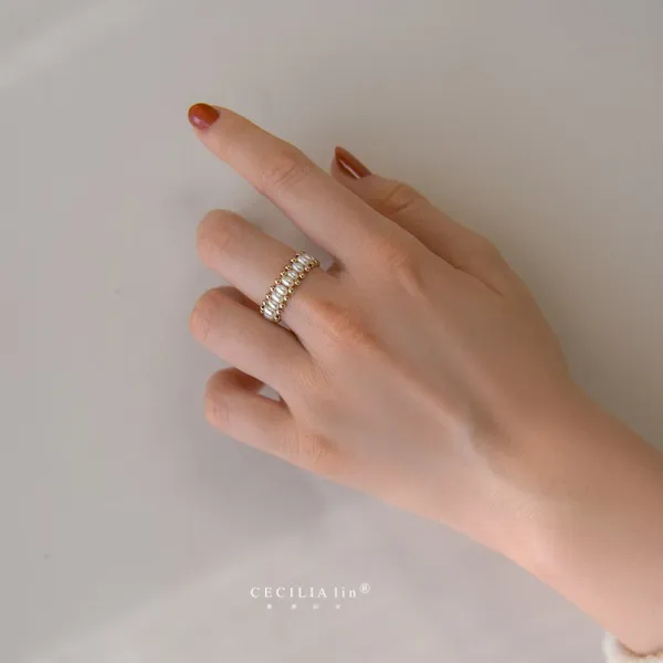 빈티지 사이사이 풀 핸드 메이드 라탄 보이핏 볼륨 프렌치 가볍다 클래식 천연 14 K 도금 인싸템