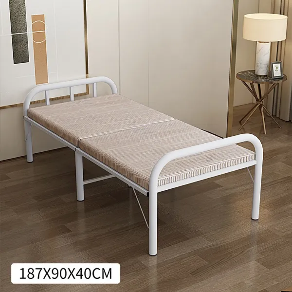 어반30 접이식 간이 보조 침대 접는 1인용 가정용 사무실은 점심시간에 낮잠을 자며, 브라운 스트라이프 폭 90CM 업그레이드 보강