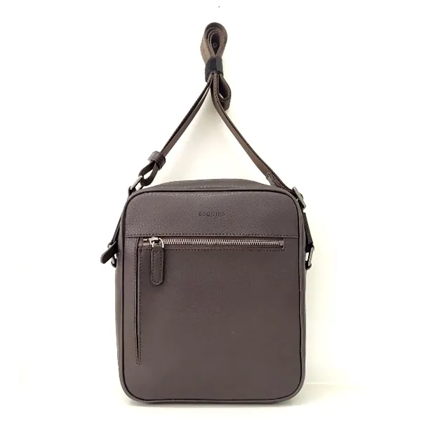 에스콰이아 남성 크로스백 메신저백 다크브라운 "내구성 좋은 엠보 가죽" 출퇴근크로스 평상시크로스 여행용크로스