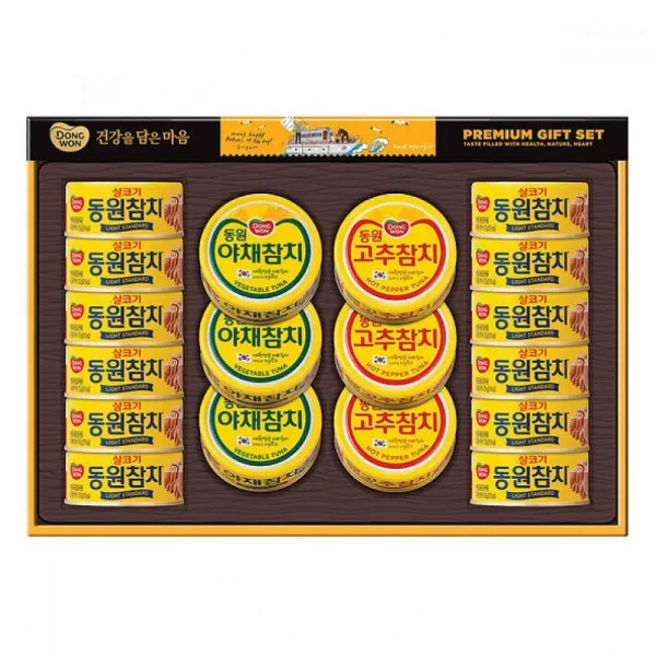 티에스컴즈 동원 선호 선물세트 참치캔 150g x 18캔 참치통조림세트, 1