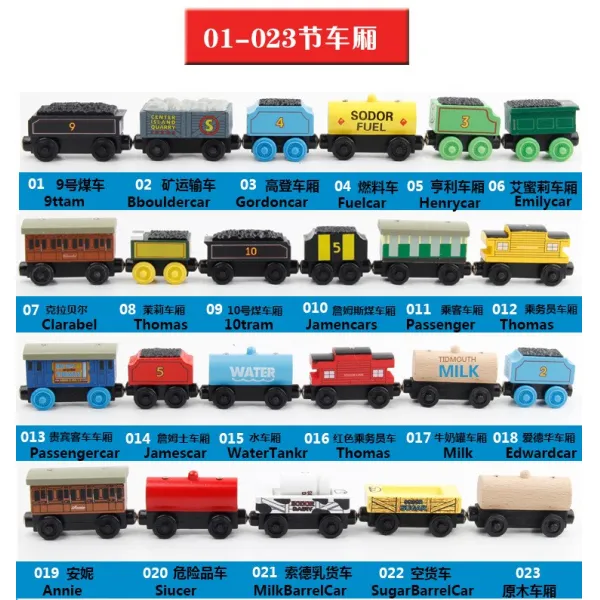 직설 바치다 목제 숏 기차머리 차간 완구 자성 우드 small train 궤도 가능 대리, 8번 차의앞부분