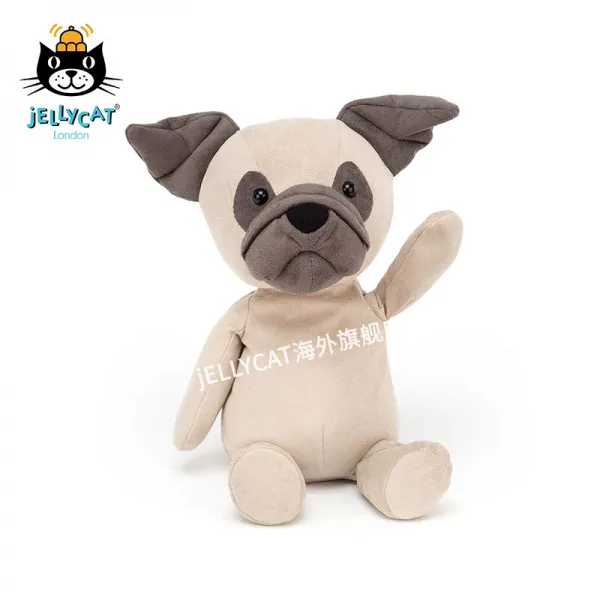 굿씽폭스 JELLYCAT 신품 파블로 발바리는 위로 인형 선물, 28 cm, 갈색 보트화브라운