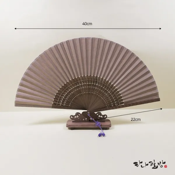 하나필방/커피색 색부채/한지접선/접선/캘리부채, 1