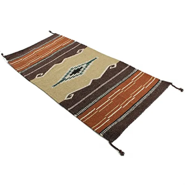 Onyx 화살 남서쪽 장식 깔개 20 x 40 인치 푸에블로 패턴 탄갈색 (20 x 40 Pueblo Pattern Tan／Brown), 본상품