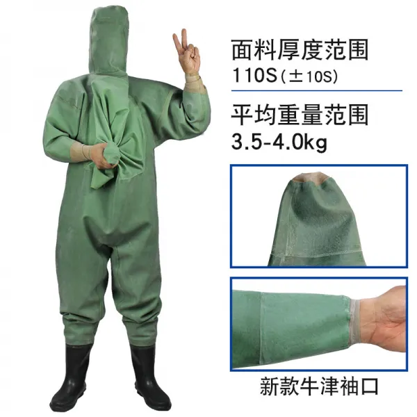 소함 전신 두꺼운 고무 바지 포획함 낚다 붙잡다 물고기 방지 전피 파내다 관련되다 잠복해 있다 유니폼 점프슈트 슈즈, 면목이 없다 타입 두꺼운 군녹색 색상