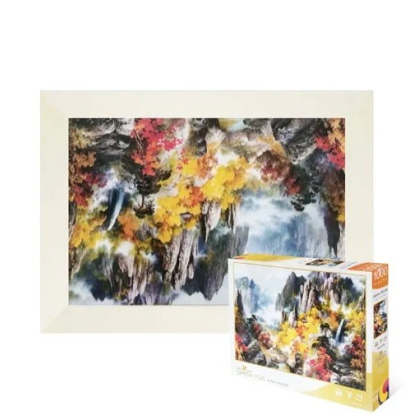 퍼즐피플 랜드마크 직소퍼즐 모음, 금강산 1000피스 액자포함(우드화이트), 1000p