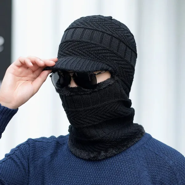 비니 모자 남성겨울 겨울두께 기모두께 야외 라이딩 바람막이 보온 겨울 귀보호 풀오버 니트모자 트렌디