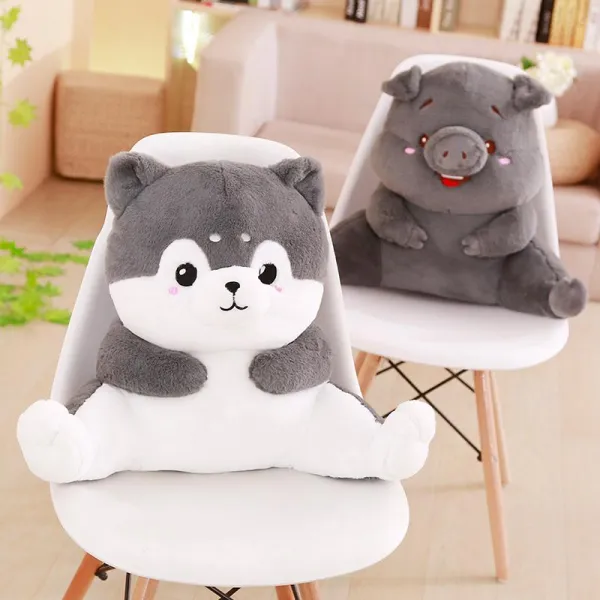 SM직구 동물 허리 등받이 쿠션 의자 쿠션 자동차 사무실 자택, 곰