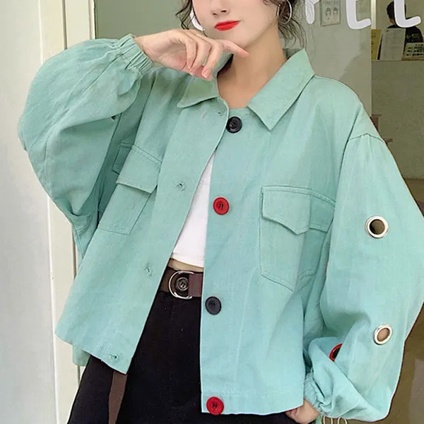 마이드림 여성 가을겨울 버튼 단추 포인트 오버핏 야상 자켓 셔츠 포켓 T 가을 겨울 풀오버 면