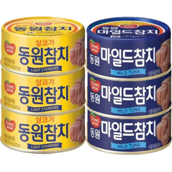 [동원] 살코기 참치 150g x 3캔 + 마일드 참치 200g x 3캔, 단일상품