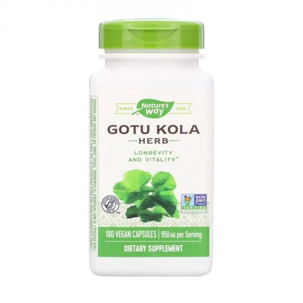 Nature's Way 네이쳐스웨이 고투콜라 추출물 475mg 180캡슐, 1mg, 2개