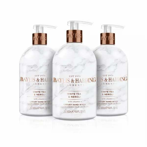 (영국직배) Baylis & Harding 화이트티 네롤리 핸드워시 500ml 3팩 Elements White Tea & Neroli 500ml Hand Wash