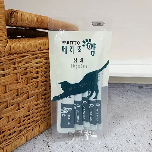 I에이블이지쇼핑몰I애완용 페리또얌 참치 (10g) 5입 애완묘간식 캣간식 고양이파우치 반려묘간식 고양이간식ㅡ물류센터 직배송, 상세이미지 체크, 상세이미지 체크