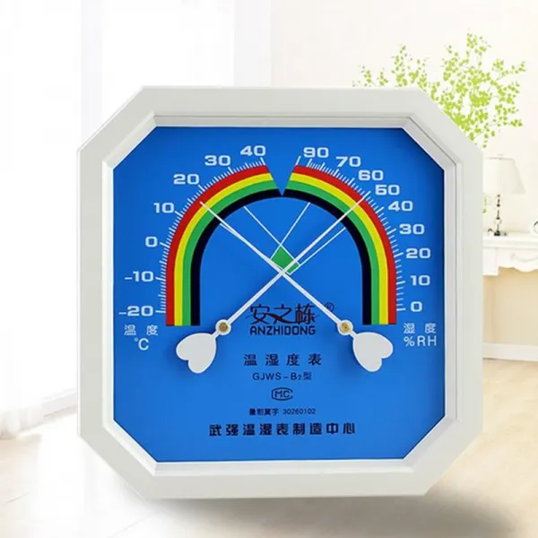 아날로그체중계 온습계 공업 대형천막 가정용 실내 양식 고정밀 약국 창고 방건습 온도계, 기본, T03-지동 블루색(복사본 검사 보고)