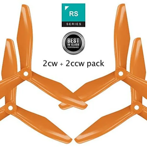 Master Airscrew MA RS 시리즈 5x4.5 FPV 경주 용 3 장 페라 4 개 세트 (오렌지), One Color_One Size, One Color, 상세 설명 참조0