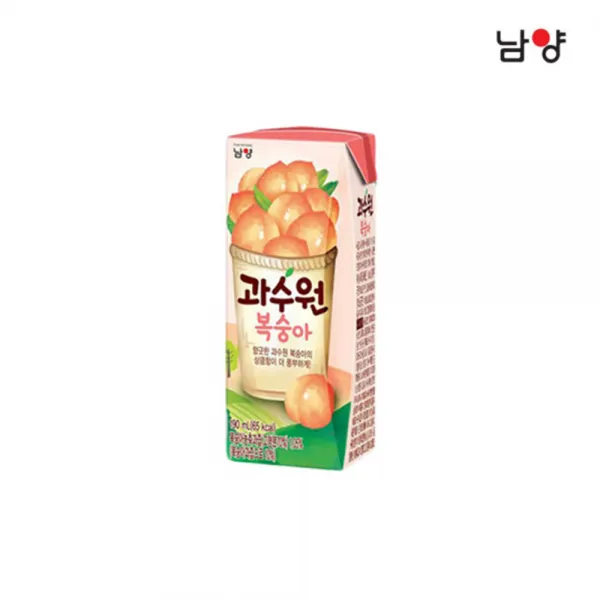 남양 남양 음료 과수원 주스 복숭아맛 190ml*24개 1box, 남양 과수원 주스 복숭아 190ml 24개 1box