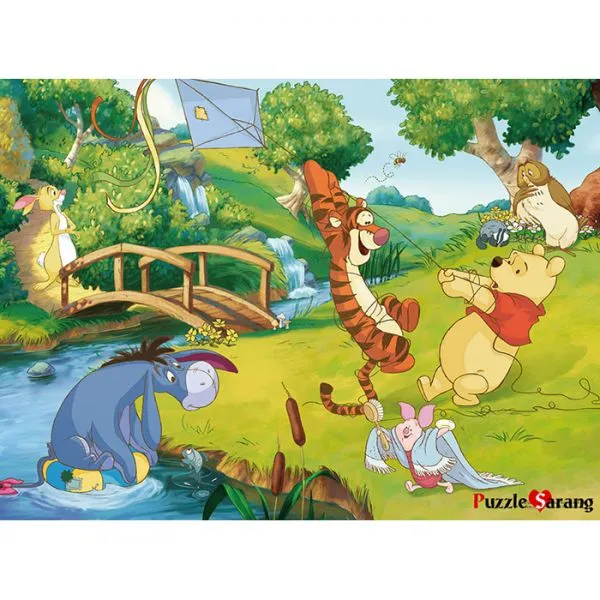 100피스 직소퍼즐 곰돌이 푸우 연날리기 큰조각 1