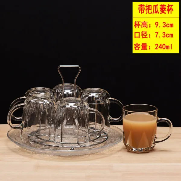 레이빈컴퍼니 티 홀 내장성이 있다 객열 물컵 영리함 과일주스 우유컵 선반 트레이 손잡이 보 6개 있음 손잡이 과릉 컵 _컵 홀더