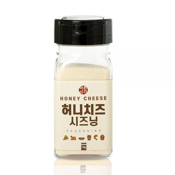 치즈 시즈닝 어니언 버터갈릭 뿌링클 감자튀김 양념감자 회오리감자가루 치킨 팝콘 양념 분말, 1개, 07. 허니치즈 시즈닝 70g [병타입]