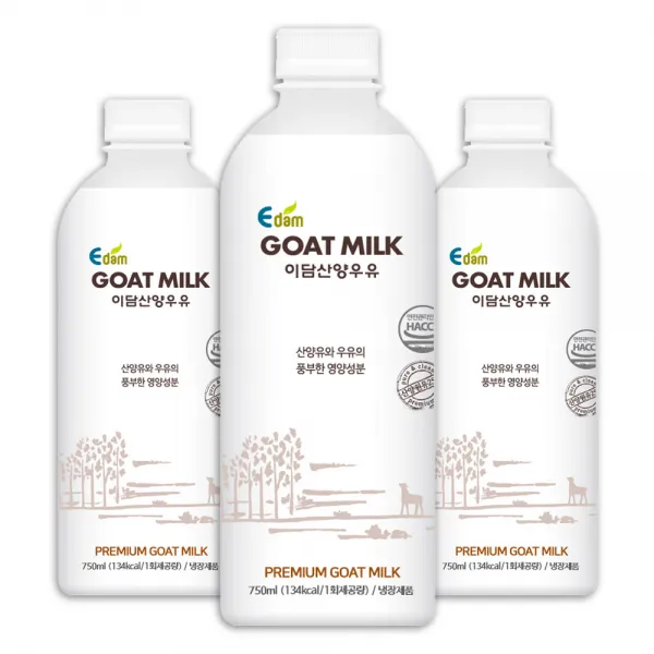 [퀴클리몰] 이담 산양우유 750ml x 3개입, 3병