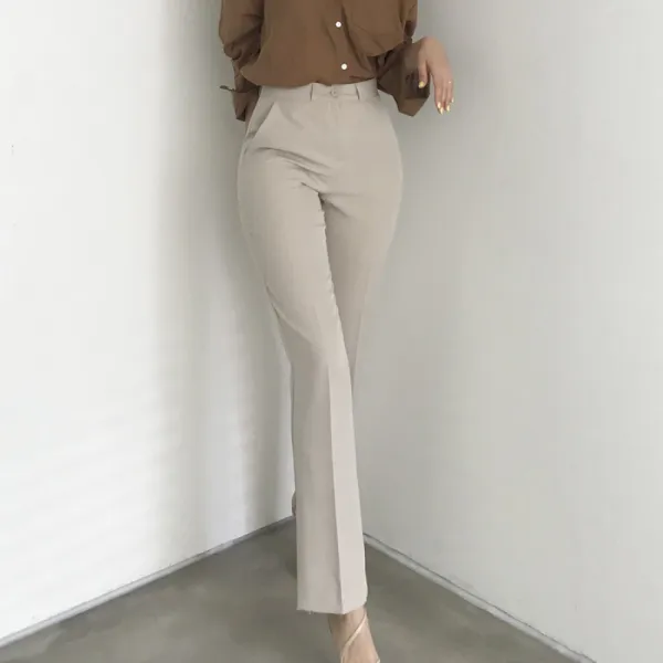 나이브 실루엣 / 미아 썸머 밑단 트임 반하이 세미부츠컷 슬랙스 팬츠