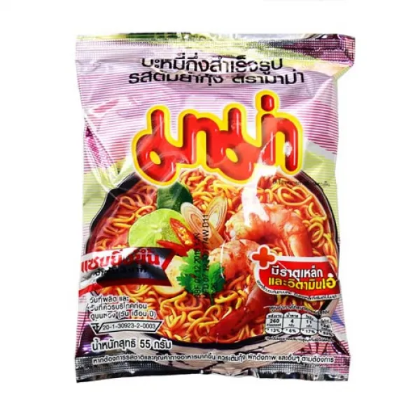 마마 인스턴트누들쉬림톰냠플레이버 태국라면 55g, 봉지라면, 1개