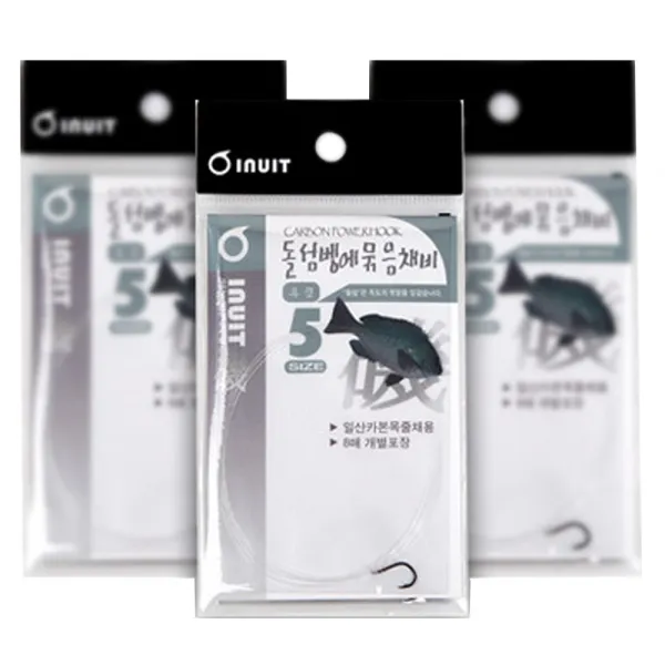 이누잇 돌섬벵에 묶음바늘 벵어돔 쥐치 바다 낚시 바늘 채비 소품