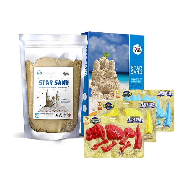 [D][리틀호안미로] 스타샌드 1kg + 공룡찍기 3종 1택, 스테고사우르스