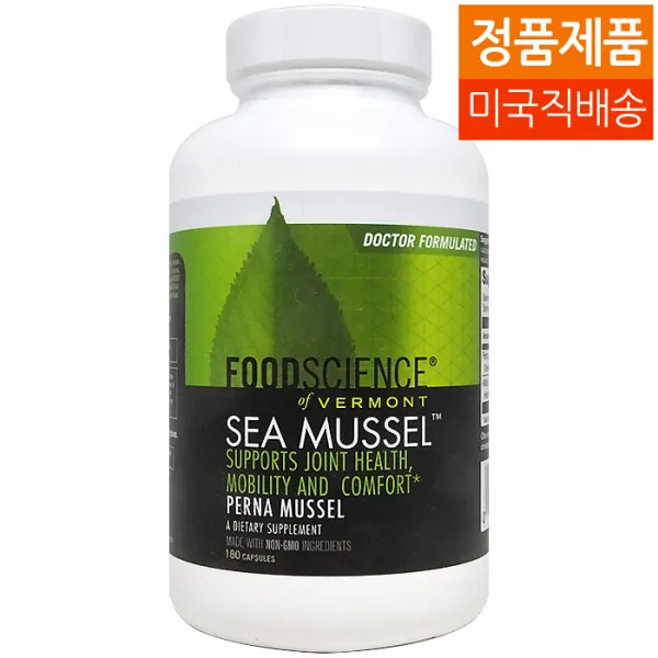 Food Science of Vermont 녹색 홉합 Sea Mussel 180정, 1병