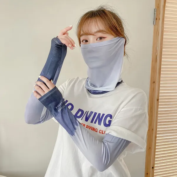 ZZJJC 아웃도어 라이딩 팔토시 통풍 완전 미끄럼 방지 운전아이스 슬리브녀