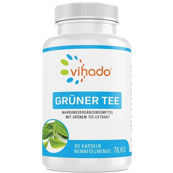[독일구매대행] 비하도 녹차 추출물-순수한 녹차 캡슐 (비건) 90 캡슐 1 팩 (1 x 78.6g)