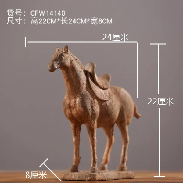 중국식 라이크 토우 공단원 길옛적 상의함 캐릭터 진열 장식품 서역마상대 사무실 빈티지 받침대 술장 Cfw14140