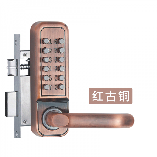 상관없다 방수 기계 모터 무기 야외 가든 버튼 자물쇠 사무실 방문 목 도날드 레드 옛적 （3대 ）단면 투 혀