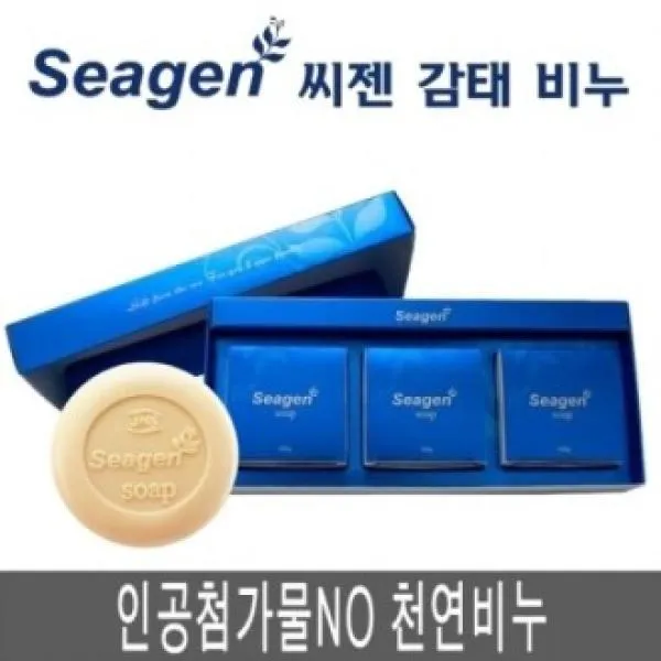 INA285404씨젠감태비누(100g x 3개) 인공첨가물NO 천연비누 한방성분 식물성오일, 1