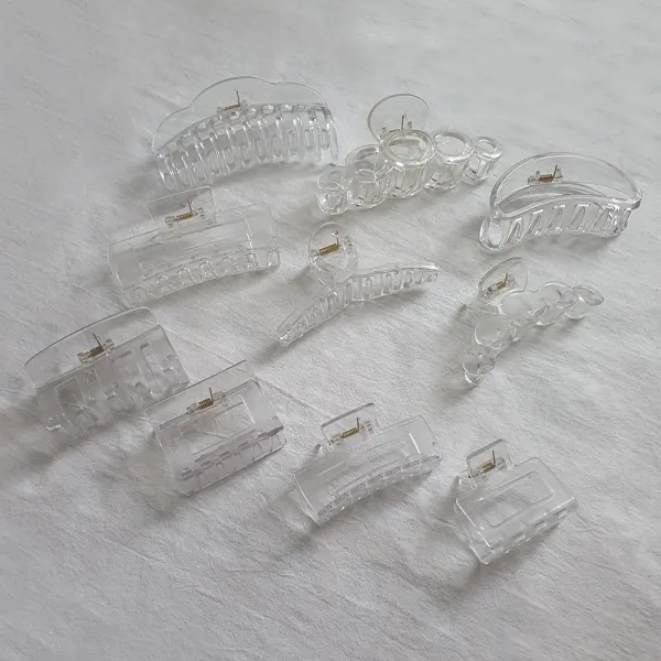 인마인드 투명 집게핀 10종 시원한 여름 헤어 올림 반머리묶음 모음