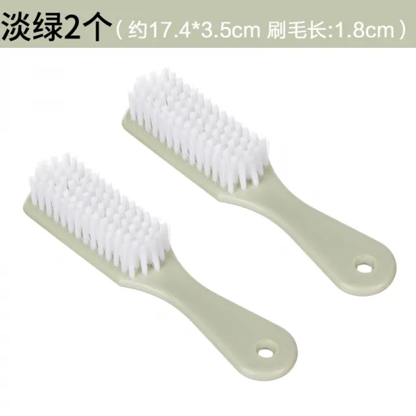 수자진 플라스틱 쁘띠 브러쉬 슈즈 소프트퍼 세탁솔 세탁물 신발 솔 라이트그린 2개 룩