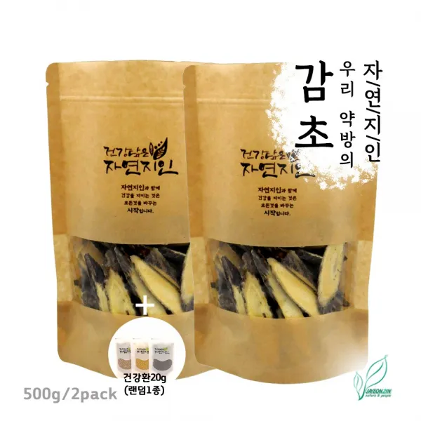 자연지인 감초 중국산, 2팩, 500g