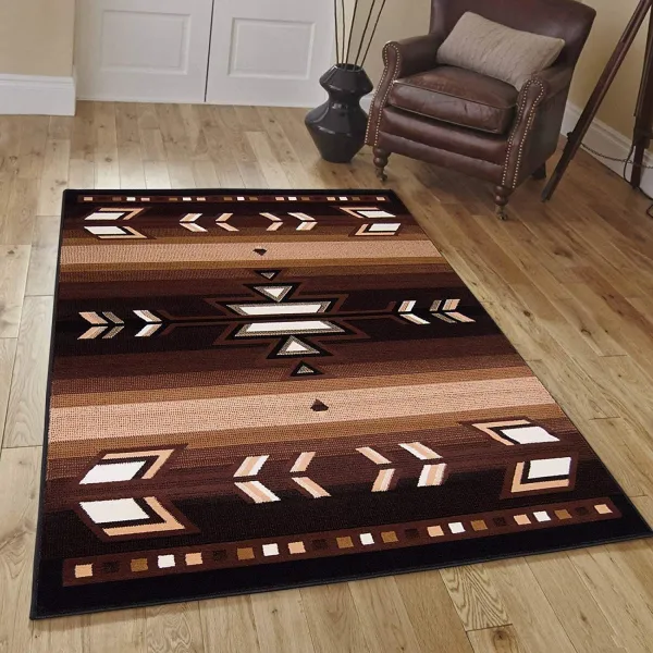 Nmt 챔피언 양탄자 남서쪽 남서 아메리카 원주민 인디언 모던 화살표 지역 깔개 카펫 블랙 2 'x 3' P0330078p7h6ct2 5’ 3” X 7’ 5”