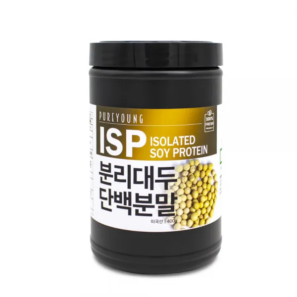 퓨어영 단백질보충제 ISP 분리대두단백질 식물성 400g, 1통