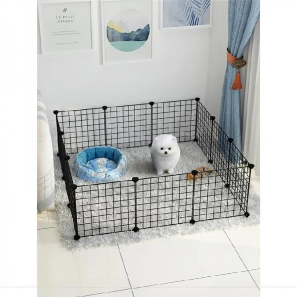 강아지매트 애완동물 실내실외 소형 푸들 방 강아지 아이디어 접을수있는 휴대용 강아지울타리 탈옥 어린강아지, C01-사용고장 무료 새것교환