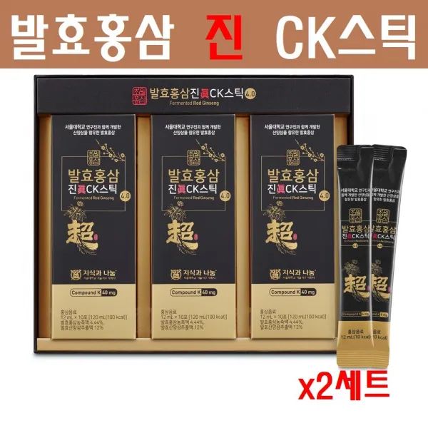 초월홍삼 발효홍삼 홍삼진액 홍삼정 컴파운드k 스틱 진세노사이드 고함량 효삼 발효산양삼 면역력 홍삼선물세트 서울대학교특허기술, 2박스, 30스틱