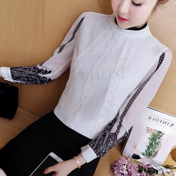 kirahosi 트렌디 쉬폰 기모 셔츠 여성 블라우스 슬림 박시 229호+덧신증정 CM8kp9y3