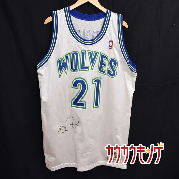 (우량품 친필 서명) nba 미 네 소 타 딘 바 울 브 wolves 개 문 · 가 넷 가 넷 # 21 사이즈 48 농구 제복 의 류 mitchelle & ness 고전, 상세설명참조 상품 문의는 상품 문의란에 적어주세요
