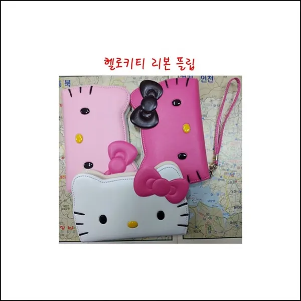 삼성 갤럭시 A3 2016 케이스 A310 헬로키티 리본 플립 가죽케이스 삼성a32016케이스 Yefw