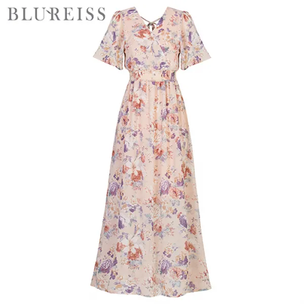  블루레이스 백리본플라워원피스_bim1op4351