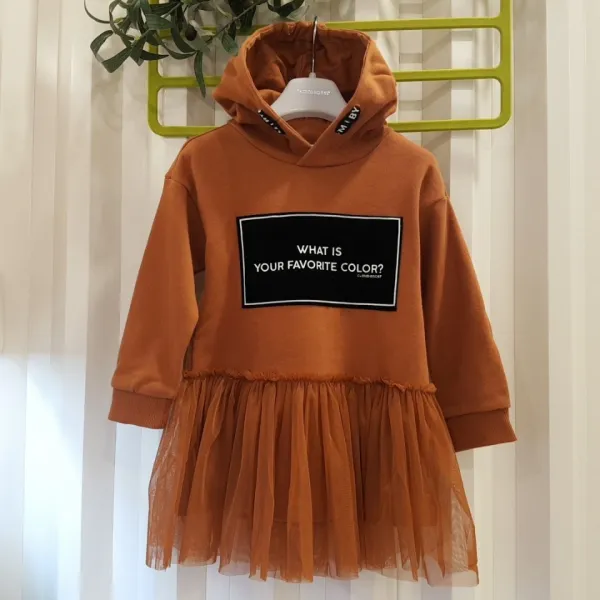 꼬망스 여아 심플 후드 샤 원피스 C1841o661 기모안감 따뜻한