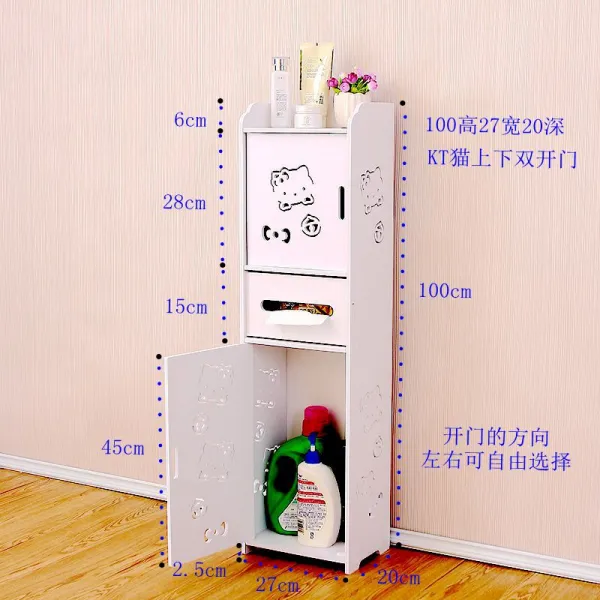 어반30 주방 틈새 수납장 선반 욕실 캐비닛 플로어, 100높이27폭20심++KT고양이상하개점금