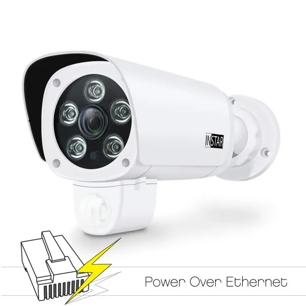 INSTAR IN-9008 Full HD (PoE) 흰색-PoE 감시 카메라-IP 카메라-비바람에 견디는 실외 카메라-실외-경보-PIR-동작 감, 단일상품