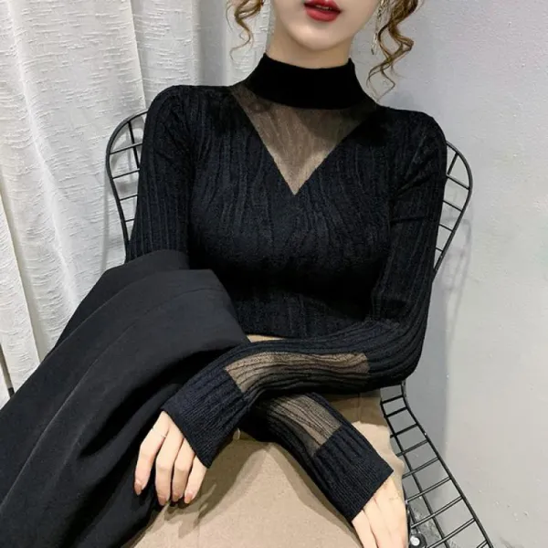 에이엠컴퍼니 여신 추우천 북 극융 니트 스웨터 여성 겨울 가을 핫한 알파카 융털 이너티셔츠 스타일리시 보온 부자 등극