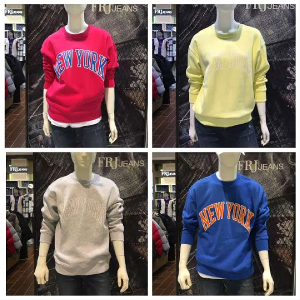 [현대백화점]J.FRJ Jeans(에프알제이)F98U-TS929B 오버핏 그래픽 기모 맨투맨티셔츠